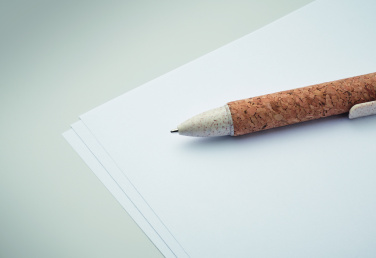 Logotrade corporate gift picture of: Cork 4-colour ink ball pen